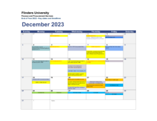 End Of Year Calendar 2023