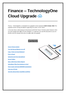 TechOne cloud user guide