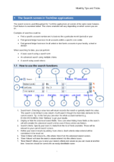 TechOne guide - how to use search