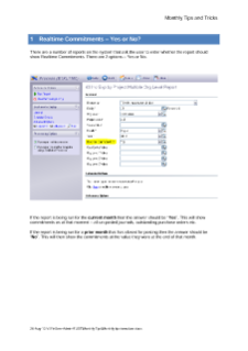 TechOne guide - Realtime commitments
