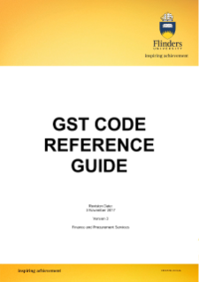 GST code reference guide