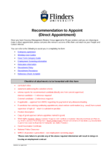 Recommendation to Appoint Form