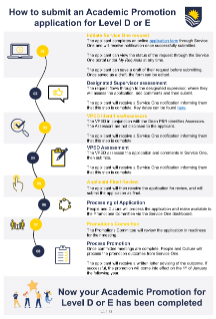 Academic Promotions Infographic - Level D or Level E