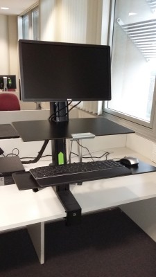 Ergotron Workfit-S Model (front and side views)